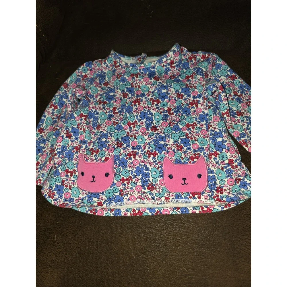 Gymboree layette line purrfect prep cat outfit top and leggings size 6 12 months